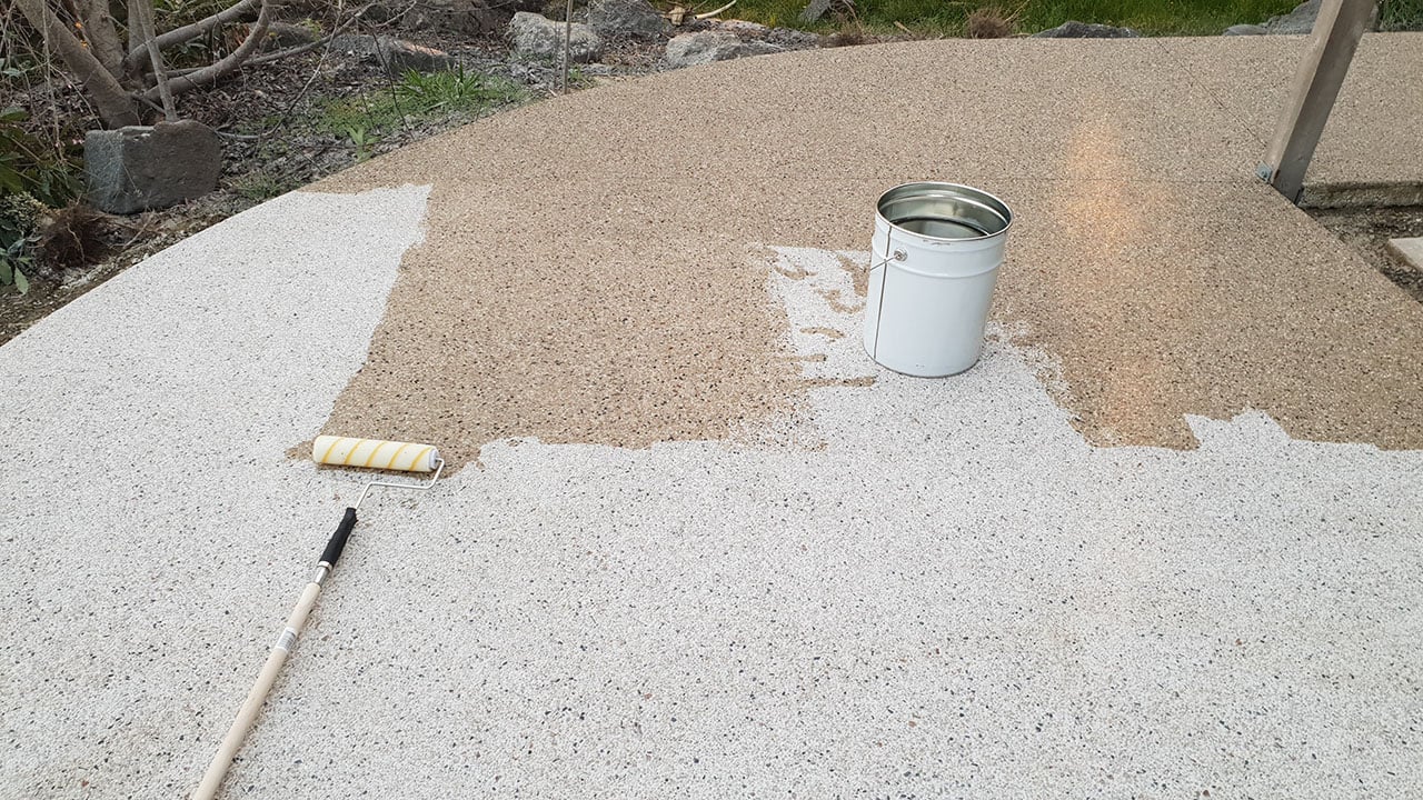 Rustoleum epoxy hot sale driveway sealer